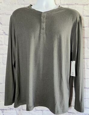 Luke & Dutch Gray Long Sleeve Ultra Soft Shirt Large NWTS Moisture Wicking